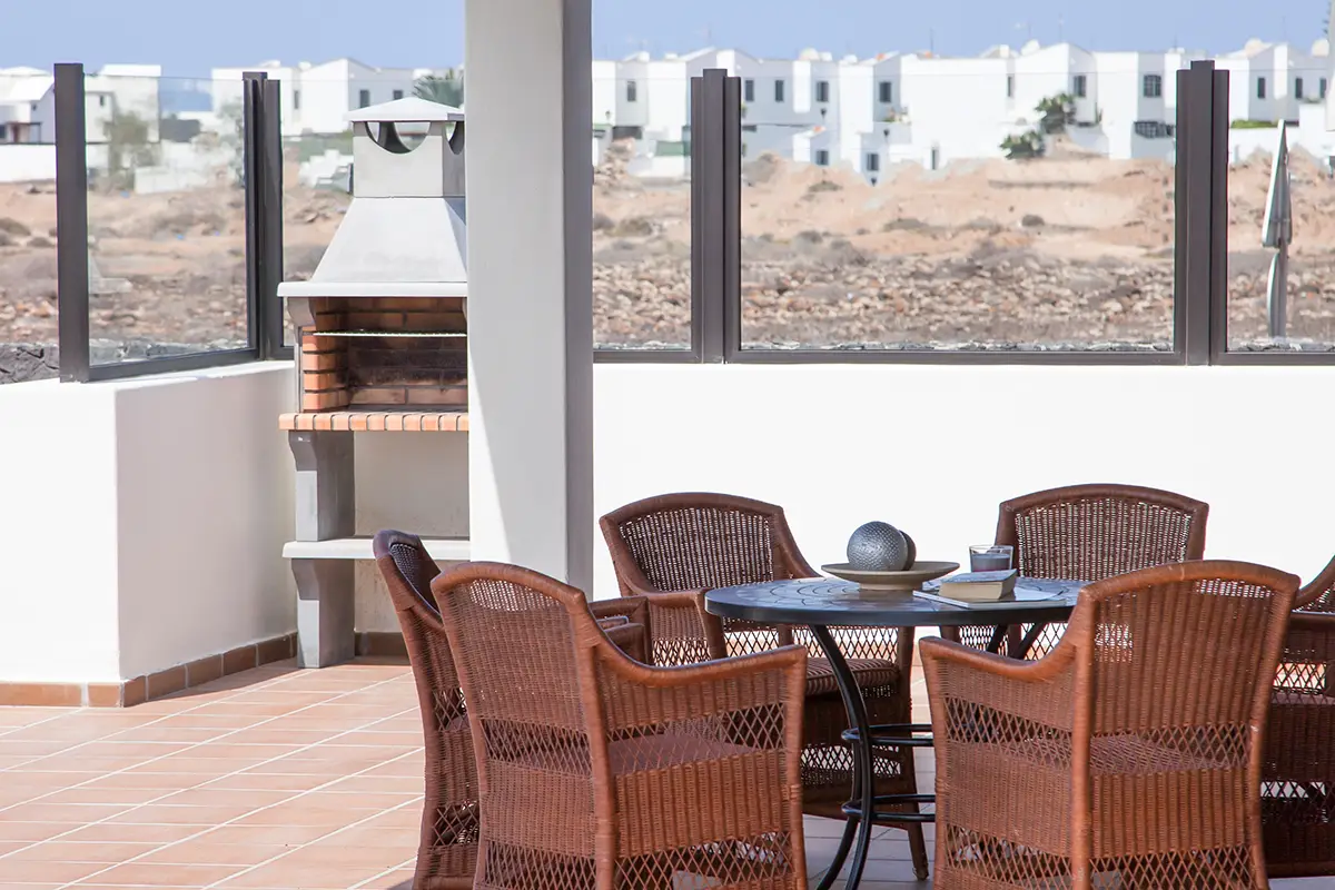 Outdoor barbecue on furnished terrace, Hipoclub Villa Aguamarina 2