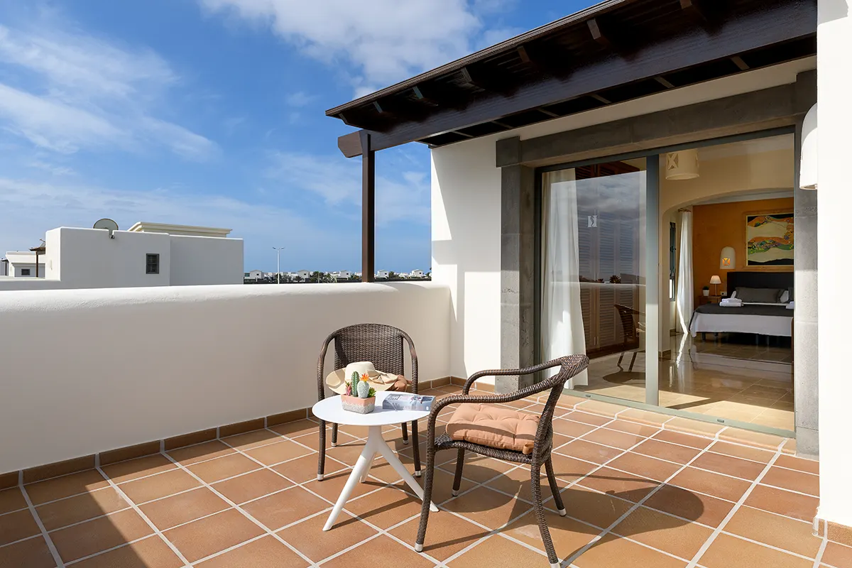 Private terrace of the master bedroom at Hipoclub Villa Aguamarina 1