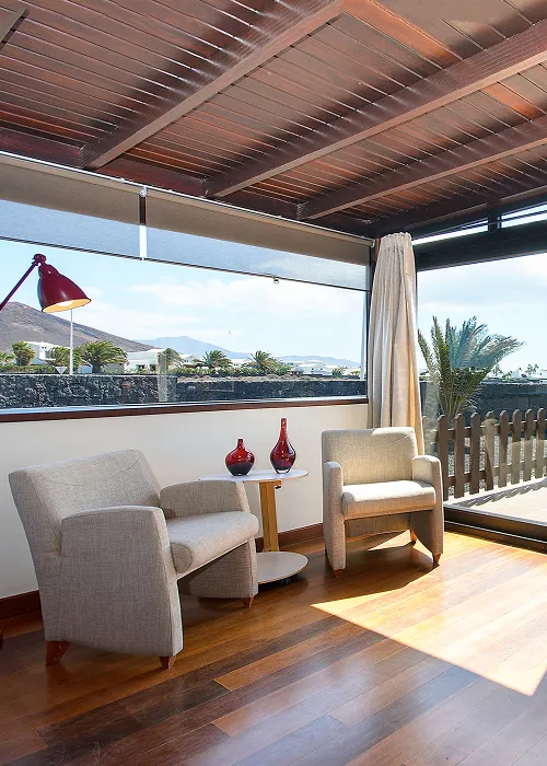 Upper lounge of Hipoclub Villa