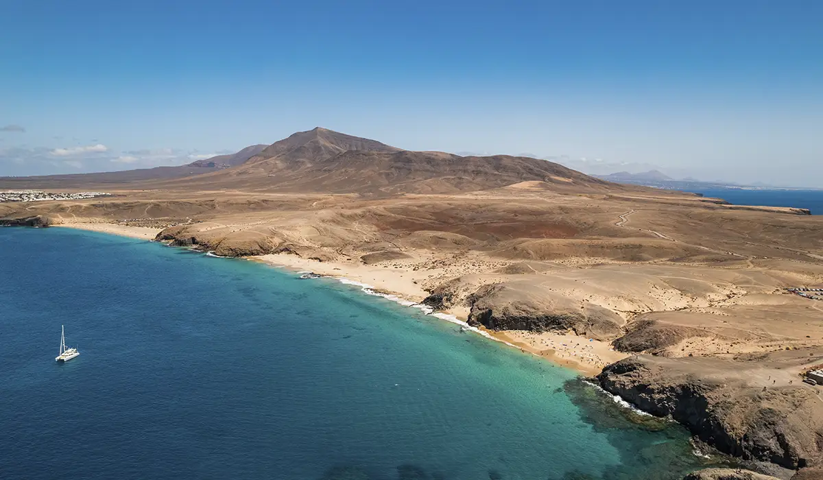Aerial view Aerial view of beaches in Lanzarote